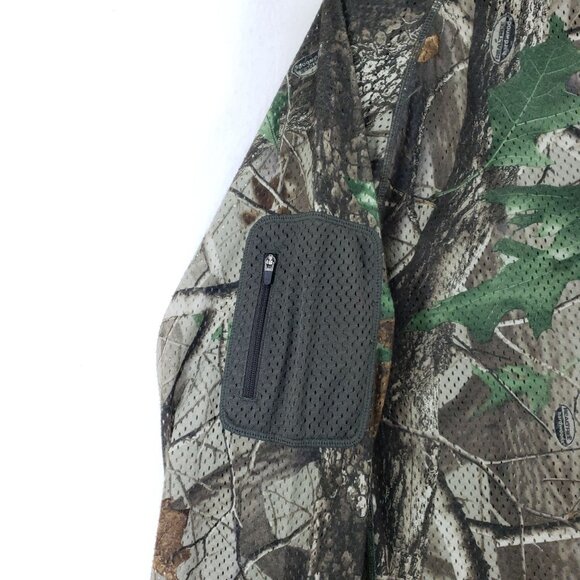 Gander Mountain Guide Series Mens Large Camo Mesh Shirt Long Sleeve Hunting Top - Picture 3 of 8